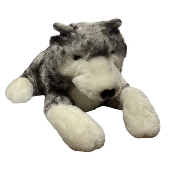 WOLF HUSKY DOG PUPPET REALISTIC FOLKMANIS FOLKTAILS FULLY BODY STUFFED ANIMAL - Picture 2 of 9